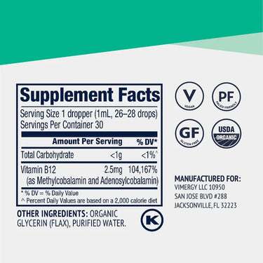 Vimergy Herbs - Liquid B12 (30ml)